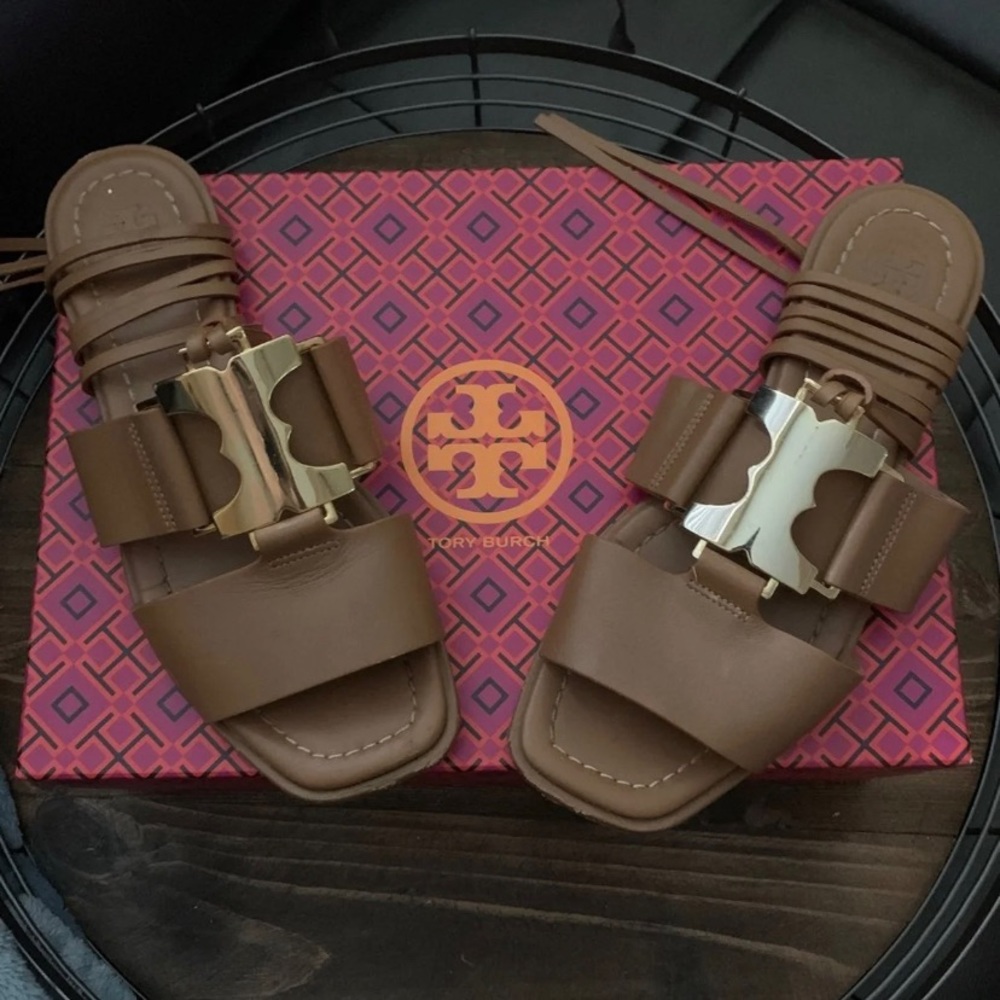 Tory Burch Gemini Link Lace-Up Sandals